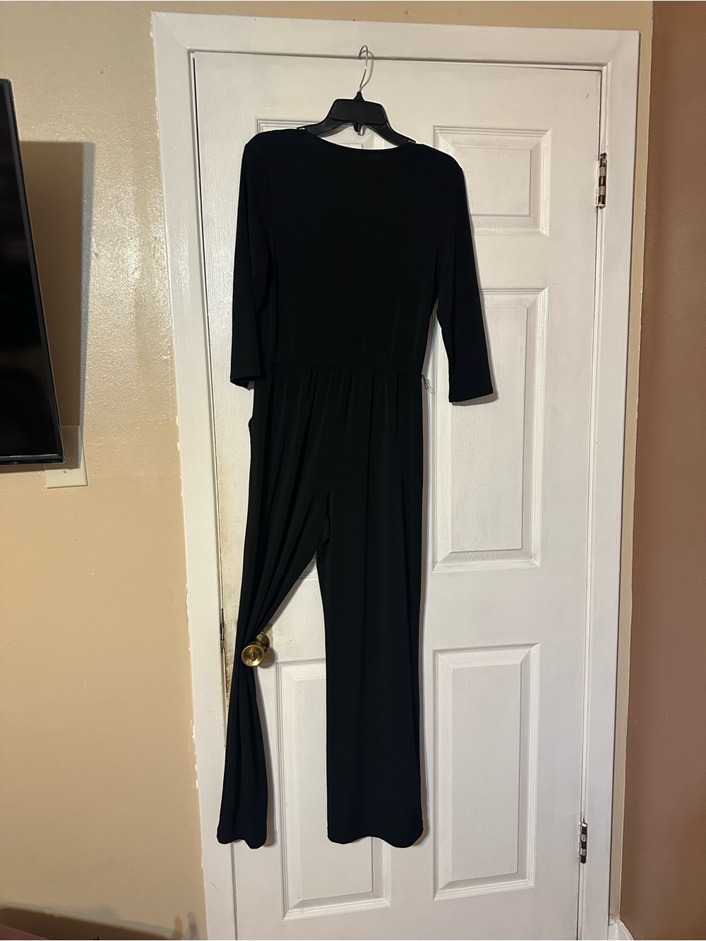 Women's Black Long-Sleeve Jumpsuit